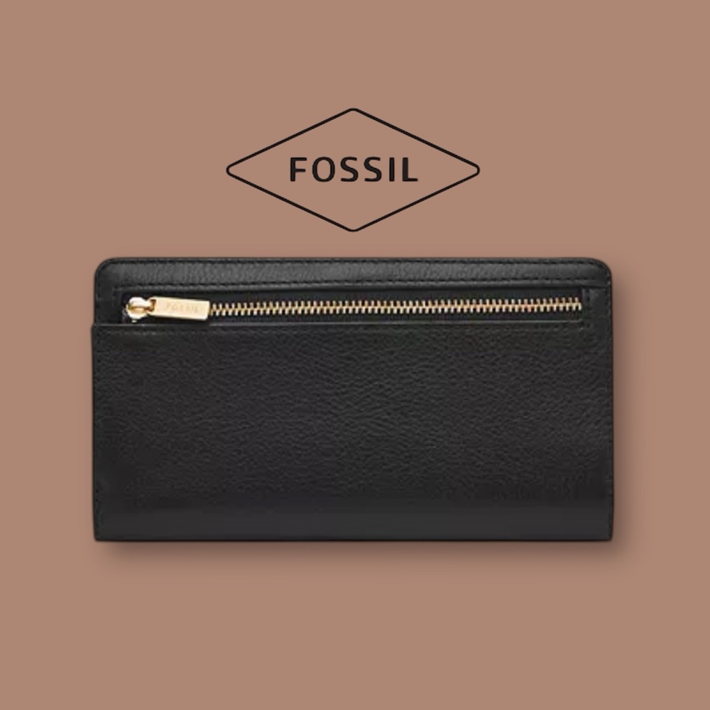Fossil Liza Slim Bifold Wallet in Black - Picture 2 of 4